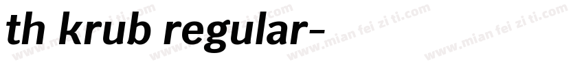 th krub regular字体转换